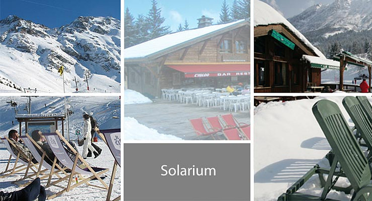 Solarium en vente à la montagne dans les Alpes